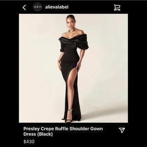 Alieva Label Black Dress for sale! Wore ONCE to a wedding. Dry Cleaned. Perfect.